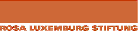 Logo der Rosa Luxemburg Stiftung, Orangener Balken, darunter in Orangener Schrift auf weißem Grund: " Rosa Luxemburg Stiftung"